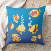 魚のおもしろい クッション (ブランケット)