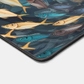 魚のお洒落柄 デスクマット (コーナー)