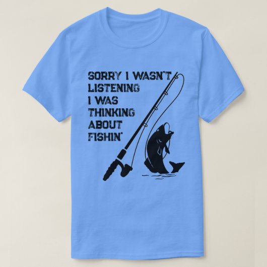 魚のことを考えてて聞いてなかった Tシャツ (デザイン正面)