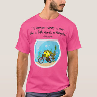 魚のような男に自転車が必要おもしろい Tシャツ