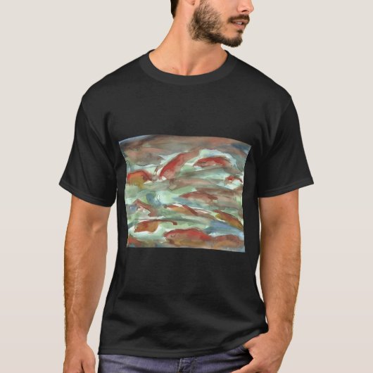 魚のように泳ぐ - ゴールデンクラウド Tシャツ (正面)