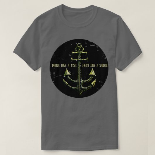 魚のように飲む Tシャツ (デザイン正面)