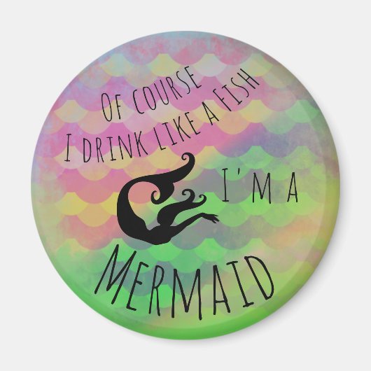 魚のように飲めカラフルはかりで測 マグネット (正面)