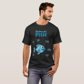 魚のアナトミー 面白い魚のTシャツ Tシャツ (正面フル)