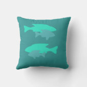 魚のアメリカ人のMoJoのクールな枕 クッション (裏面)