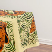 魚のアンティークタイル古いアート古代 テーブルクロス (インサイチュ)