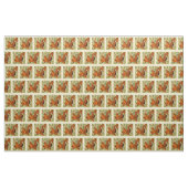 魚のアンティークタイル古いアート古代 ファブリック (ヤード)