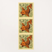 魚のアンティークタイル古いアート古代 ヨガマット (正面)