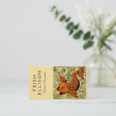 魚のアンティークタイル古いアート古代 名刺 (スタンド正面)