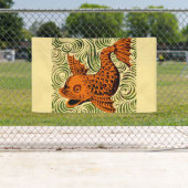 魚のアンティークタイル古いアート古代 横断幕 (インサイチュ)