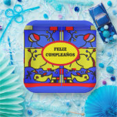 魚のアートでイメモダンージ、パーソナライズされたパーティープレート ペーパープレート (パーティー)