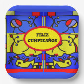 魚のアートでイメモダンージ、パーソナライズされたパーティープレート ペーパープレート (正面)