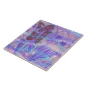 魚のアートとマーメイドRenee Lavoie Ceramic Til タイル (側面)