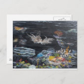 魚のアートをオン ポストカード (正面/裏面)