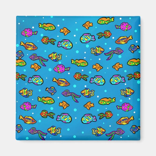 魚のアート マグネット (正面)