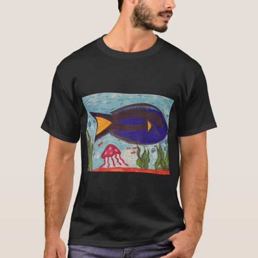 魚のイラスト Tシャツ (正面)