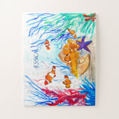 魚のオレンジの海ザシープリスクール子供へ下 ジグソーパズル (縦)