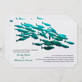 魚のカトリック教徒の結婚式招待状の学校 招待状 (正面/裏面)
