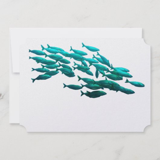 魚のカトリック教徒の結婚式招待状の学校 招待状 (裏面)