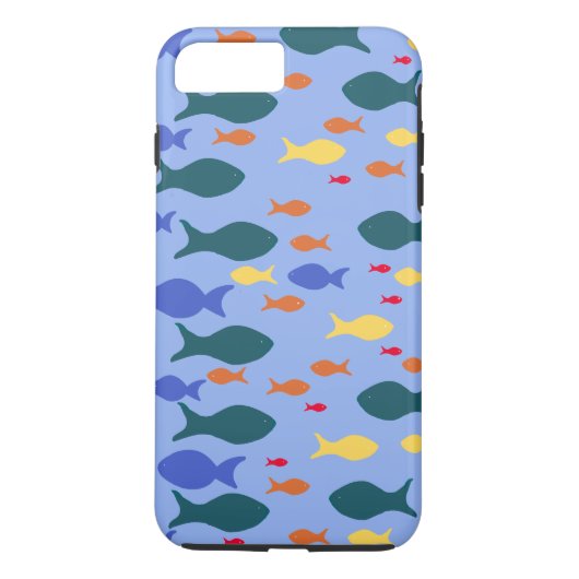 魚のカラフルアップルiPhone 7プラス、タフ Case-Mate iPhoneケース (裏面)