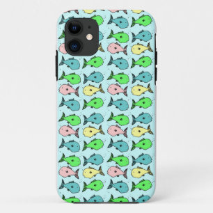 魚のカラフル電話カバー iPhone 11 ケース