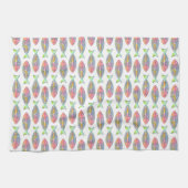 魚のカラフル骨組みキッチンタオル キッチンタオル (横)