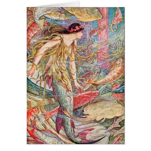 魚のカードの人魚の女王 (正面)