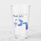 魚のガラスパイントのタンブラーのような人魚の飲み物 タンブラーグラス (正面)