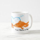 魚のキスのマグはカスタム化を個人化します コーヒーマグカップ (正面右)