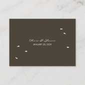 魚のキスをするサンゴ海ビーチ結婚式パーティー プレイスカード (裏面)