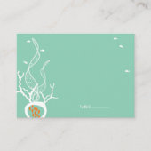 魚のキスをするサンゴ海ビーチ結婚式パーティー プレイスカード (正面)