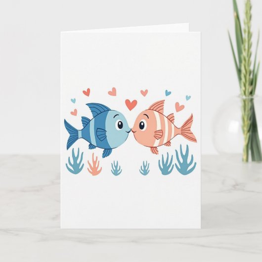 魚のキス 恋愛カード カード (正面)