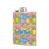 魚のキャラクター入り携帯用酒器 フラスク (左)