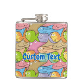 魚のキャラクター入り携帯用酒器 フラスク (正面)