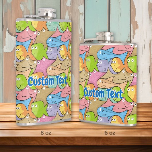 魚のキャラクター入り携帯用酒器 フラスク