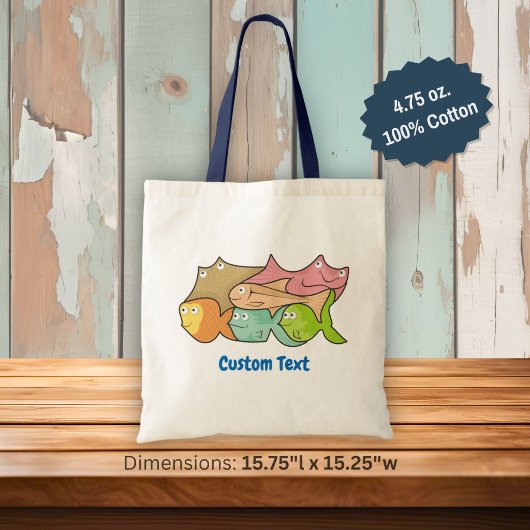 魚のキャラクター トートバッグ