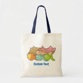 魚のキャラクター トートバッグ (正面)