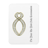 魚のキリスト教のシンボルパーソナライズされた。 マグネット (縦)