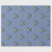 魚のクリスチャンの記号 ラッピングペーパー (フラット)