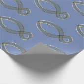 魚のクリスチャンの記号 ラッピングペーパー (角)