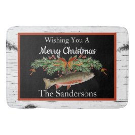魚のクリスマスに魚のクリスマス バスマット