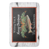 魚のクリスマスに魚のクリスマス バスマット (正面縦)