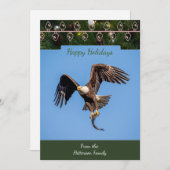 魚のクリスマスカードとハゲのワシ シーズンカード (正面/裏面)