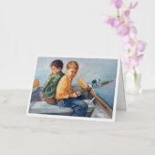 魚のグリーティングカードを取った 箔グリーティングカード (蘭)