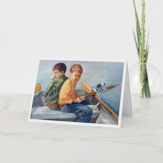 魚のグリーティングカードを取った 箔グリーティングカード (正面)