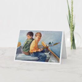 魚のグリーティングカードを取った 箔グリーティングカード