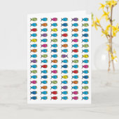 魚のグリーティングカード カード (黄色い花)