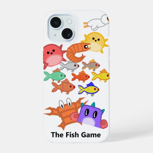魚のゲームの電話ケース iPhone 15ケース (裏面)