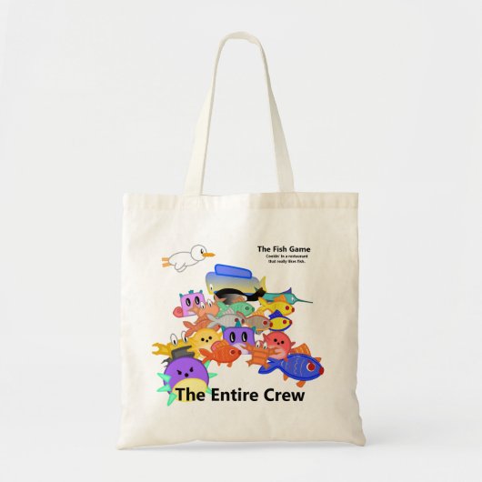 魚のゲーム/釣り人全体クルーのトートバッグ1年 トートバッグ (正面)