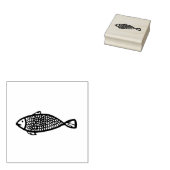 魚のゴム印、魚の印、川の印、海 ラバースタンプ (押印)
